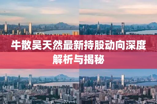 牛散吴天然最新持股动向深度解析与揭秘