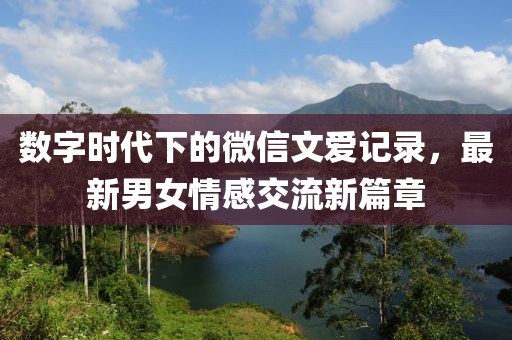 数字时代下的微信文爱记录，最新男女情感交流新篇章