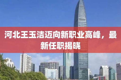 河北王玉洁迈向新职业高峰，最新任职揭晓