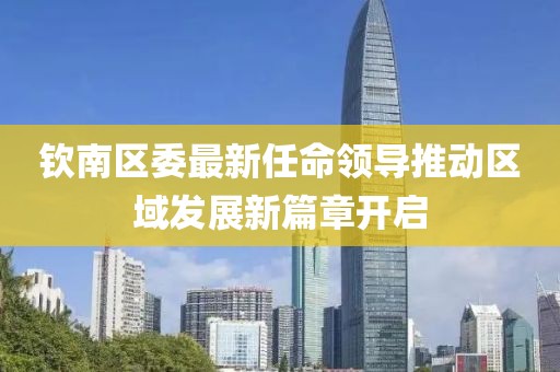钦南区委最新任命领导推动区域发展新篇章开启