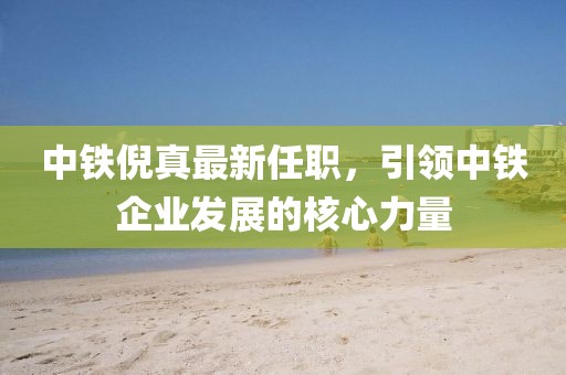 中铁倪真最新任职，引领中铁企业发展的核心力量