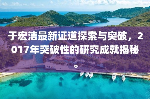 于宏洁最新证道探索与突破，2017年突破性的研究成就揭秘。