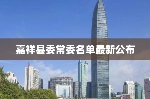 嘉祥县委常委名单最新公布