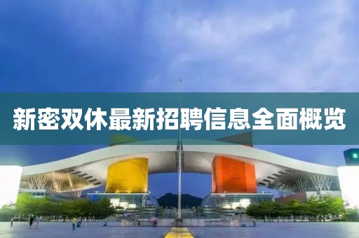 新密双休最新招聘信息全面概览