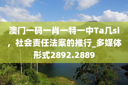 澳门一码一肖一特一中Ta几si，社会责任法案的推行_多媒体形式2892.2889