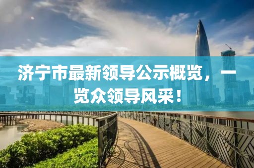 济宁市最新领导公示概览，一览众领导风采！