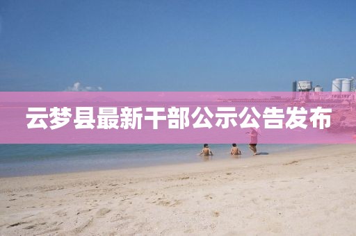 云梦县最新干部公示公告发布