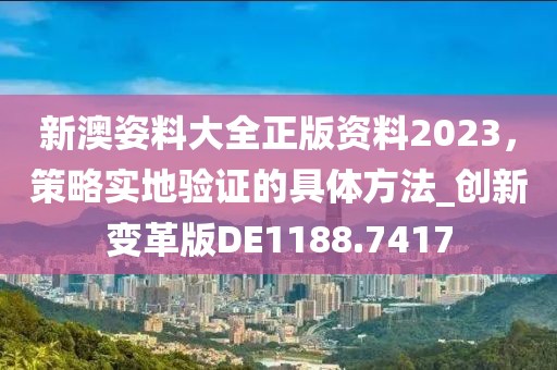 新澳姿料大全正版资料2023，策略实地验证的具体方法_创新变革版DE1188.7417