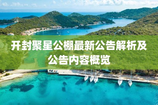 开封聚星公棚最新公告解析及公告内容概览
