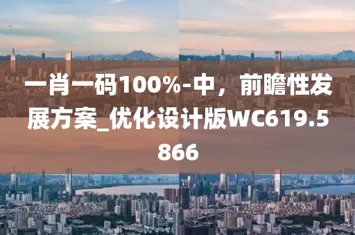 一肖一码100%-中，前瞻性发展方案_优化设计版WC619.5866