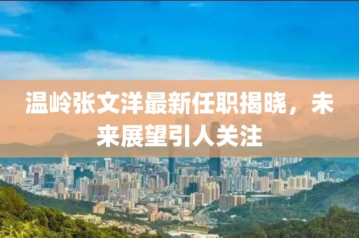 温岭张文洋最新任职揭晓，未来展望引人关注