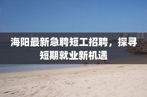 海阳最新急聘短工招聘，探寻短期就业新机遇