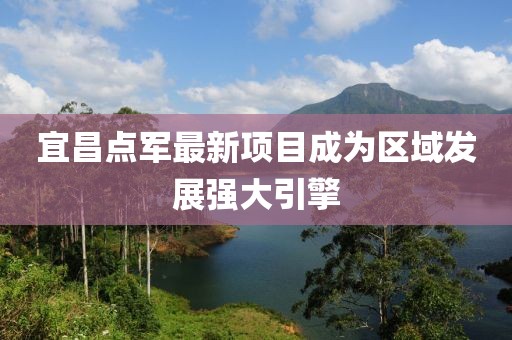 宜昌点军最新项目成为区域发展强大引擎