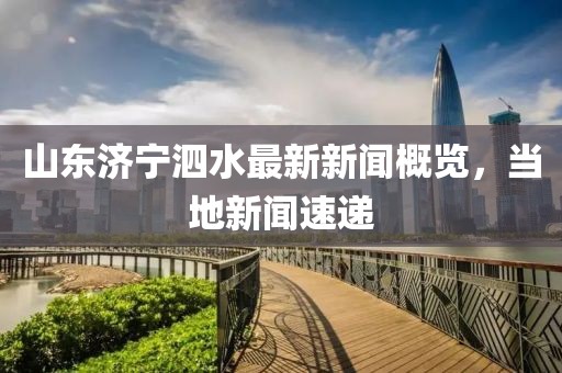山东济宁泗水最新新闻概览，当地新闻速递