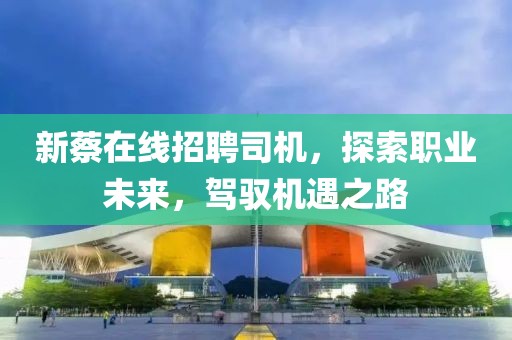 新蔡在线招聘司机，探索职业未来，驾驭机遇之路