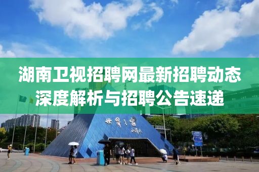 湖南卫视招聘网最新招聘动态深度解析与招聘公告速递
