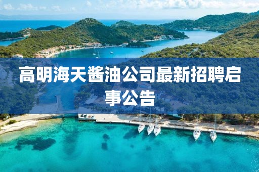 高明海天酱油公司最新招聘启事公告