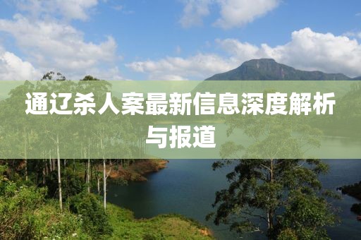 通辽杀人案最新信息深度解析与报道