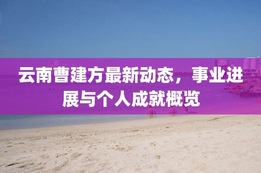 云南曹建方最新动态，事业进展与个人成就概览