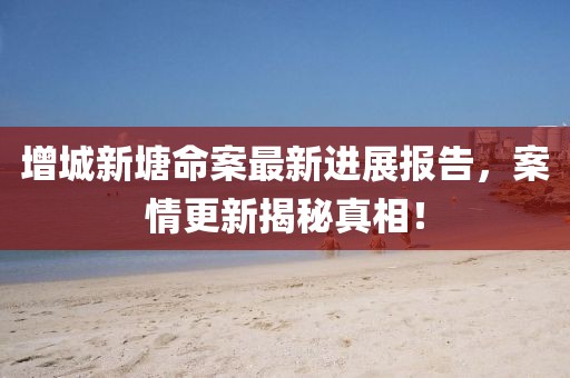 增城新塘命案最新进展报告，案情更新揭秘真相！