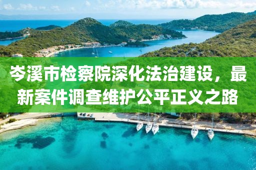岑溪市检察院深化法治建设，最新案件调查维护公平正义之路