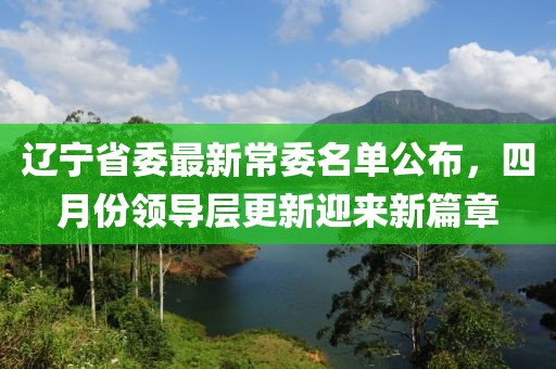 辽宁省委最新常委名单公布，四月份领导层更新迎来新篇章