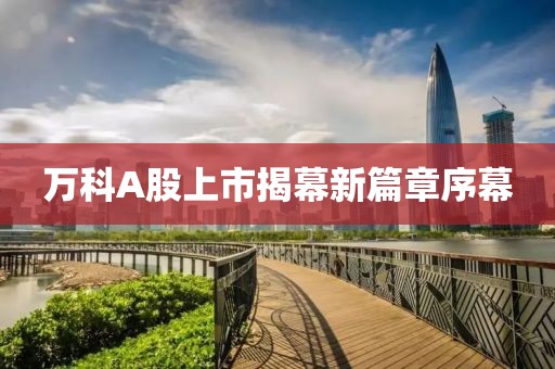 万科A股上市揭幕新篇章序幕