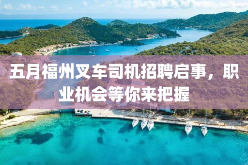 五月福州叉车司机招聘启事，职业机会等你来把握
