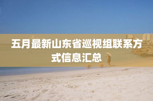 五月最新山东省巡视组联系方式信息汇总