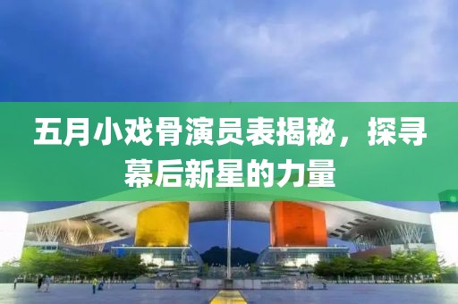 五月小戏骨演员表揭秘，探寻幕后新星的力量