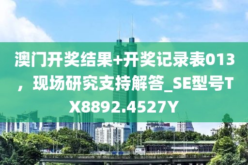 澳门开奖结果+开奖记录表013，现场研究支持解答_SE型号TX8892.4527Y