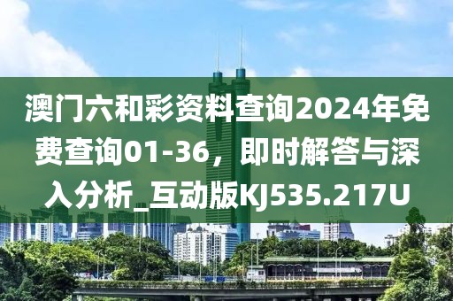 澳门六和彩资料查询2024年免费查询01-36，即时解答与深入分析_互动版KJ535.217U