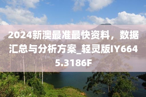 2024新澳最准最快资料，数据汇总与分析方案_轻灵版IY6645.3186F