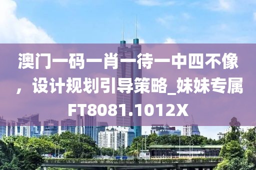 澳门一码一肖一待一中四不像，设计规划引导策略_妹妹专属FT8081.1012X