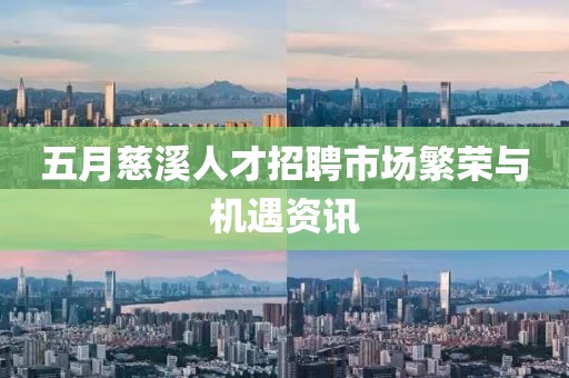 五月慈溪人才招聘市场繁荣与机遇资讯