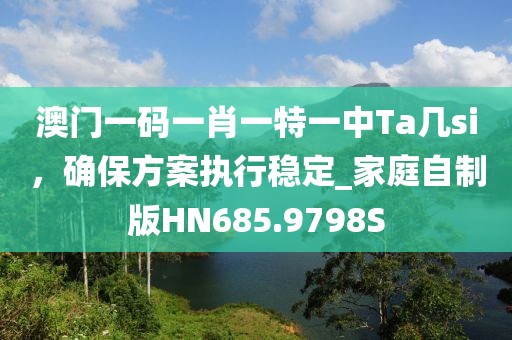 澳门一码一肖一特一中Ta几si，确保方案执行稳定_家庭自制版HN685.9798S
