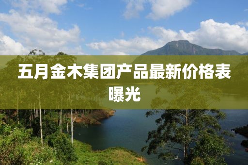 五月金木集团产品最新价格表曝光