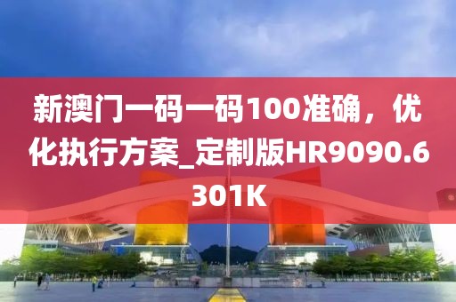 新澳门一码一码100准确，优化执行方案_定制版HR9090.6301K