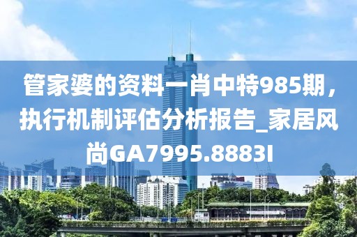 管家婆的资料一肖中特985期，执行机制评估分析报告_家居风尚GA7995.8883I