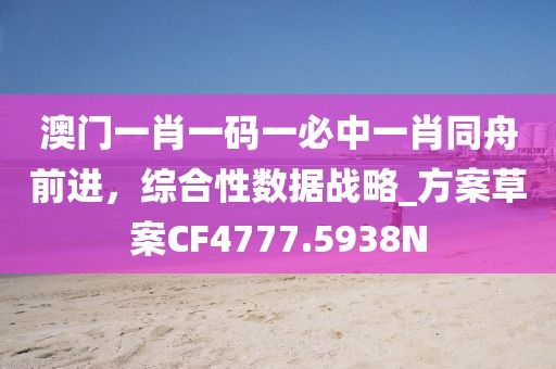 澳门一肖一码一必中一肖同舟前进，综合性数据战略_方案草案CF4777.5938N