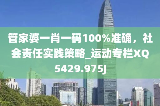 管家婆一肖一码100%准确，社会责任实践策略_运动专栏XQ5429.975J
