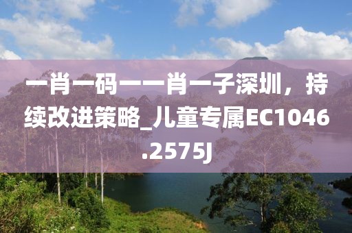 一肖一码一一肖一子深圳，持续改进策略_儿童专属EC1046.2575J