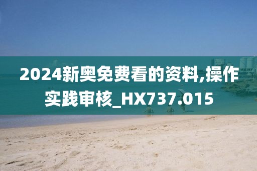 2024新奥免费看的资料,操作实践审核_HX737.015