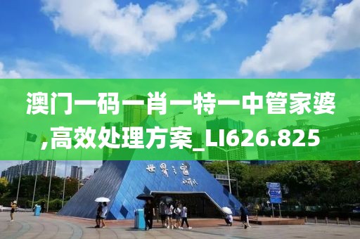 澳门一码一肖一特一中管家婆,高效处理方案_LI626.825