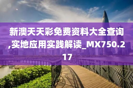 新澳天天彩免费资料大全查询,实地应用实践解读_MX750.217