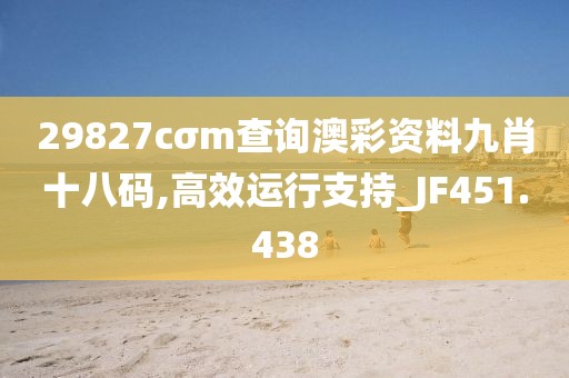 29827cσm查询澳彩资料九肖十八码,高效运行支持_JF451.438