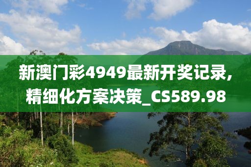 新澳门彩4949最新开奖记录,精细化方案决策_CS589.98