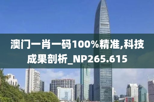澳门一肖一码100%精准,科技成果剖析_NP265.615