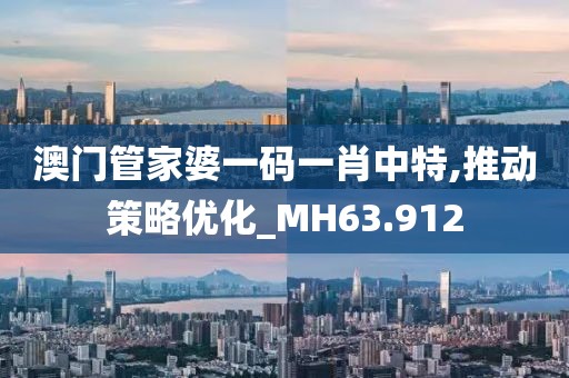 澳门管家婆一码一肖中特,推动策略优化_MH63.912