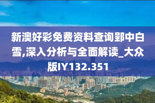 新澳好彩免费资料查询郢中白雪,深入分析与全面解读_大众版IY132.351